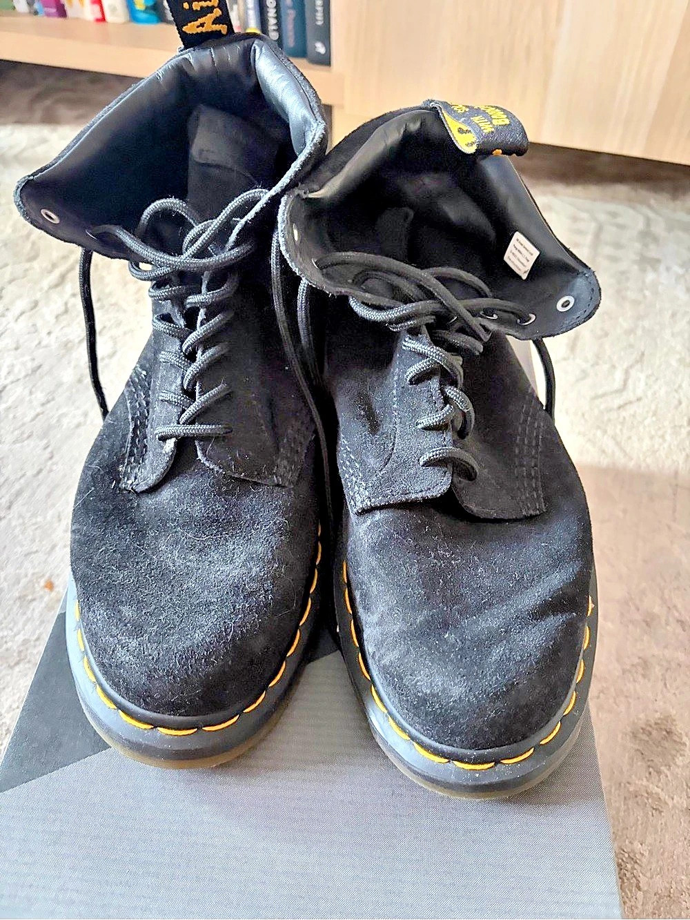 Dr. Martens 101 Suede Ankle Boots Black US 8